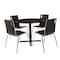National Public Seating Cafe/Bistro Chair, Espresso Seat, Espresso Back, 21 1/2 in W 23 1/4 in L 33 7/8 in H, Armless BCC21 - alternate 5